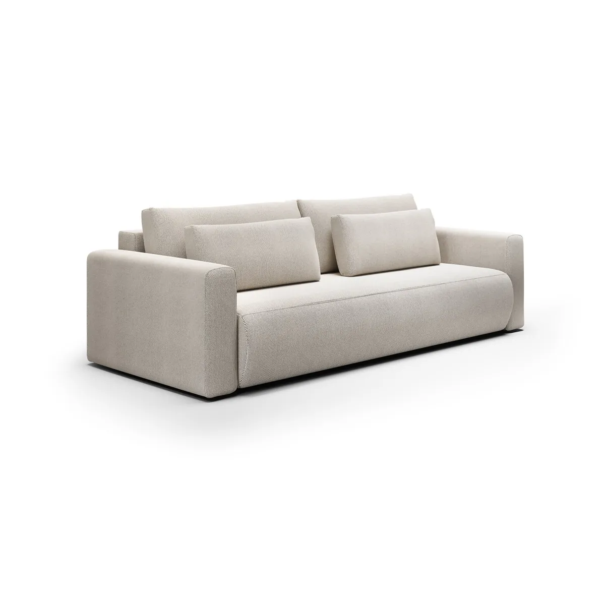 Divani Letto 2 Posti|Divano Contenitore Letto > Dmora Divano Letto 2 Posti Contenitore di Apertura a Libro 240x105 cm, Reclinabile - Erbezzo Bianco