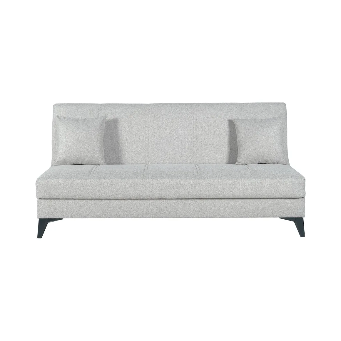 Divano Letto 3 Posti Bianco Contenitore di Apertura Click-clack 185x78 cm, Lavabile - Caneva