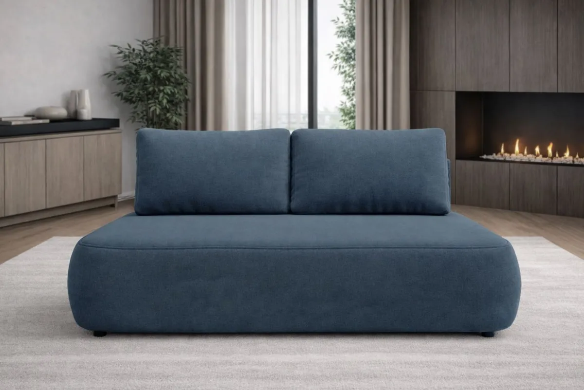 Divani Letto 2 Posti|Divani Letto > Dmora Divano Letto 2 Posti Contenitore Cuscini Sfoderabili 210x106 cm, Reclinabile - Brugnato Blu