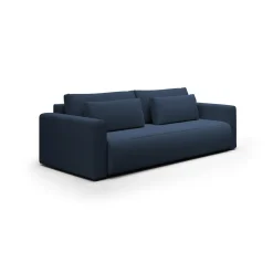 Divani Letto 2 Posti|Divano Contenitore Letto > Dmora Divano Letto 2 Posti Contenitore di Apertura a Libro 266x121 cm, Reclinabile - Golgi Blu