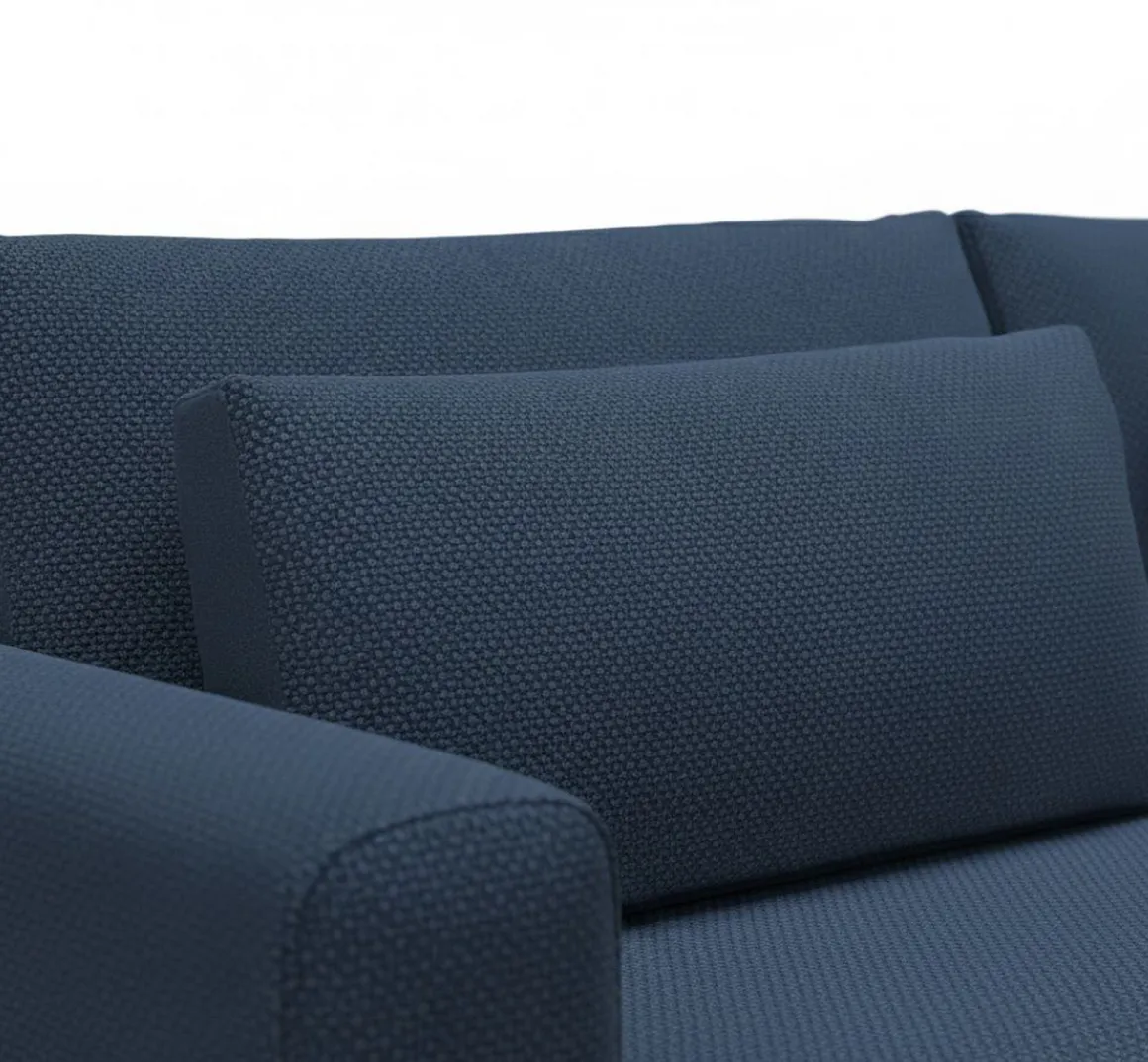 Divano Letto 2 Posti blu Contenitore di Apertura a Libro 240x105 cm, Reclinabile - Erbezzo