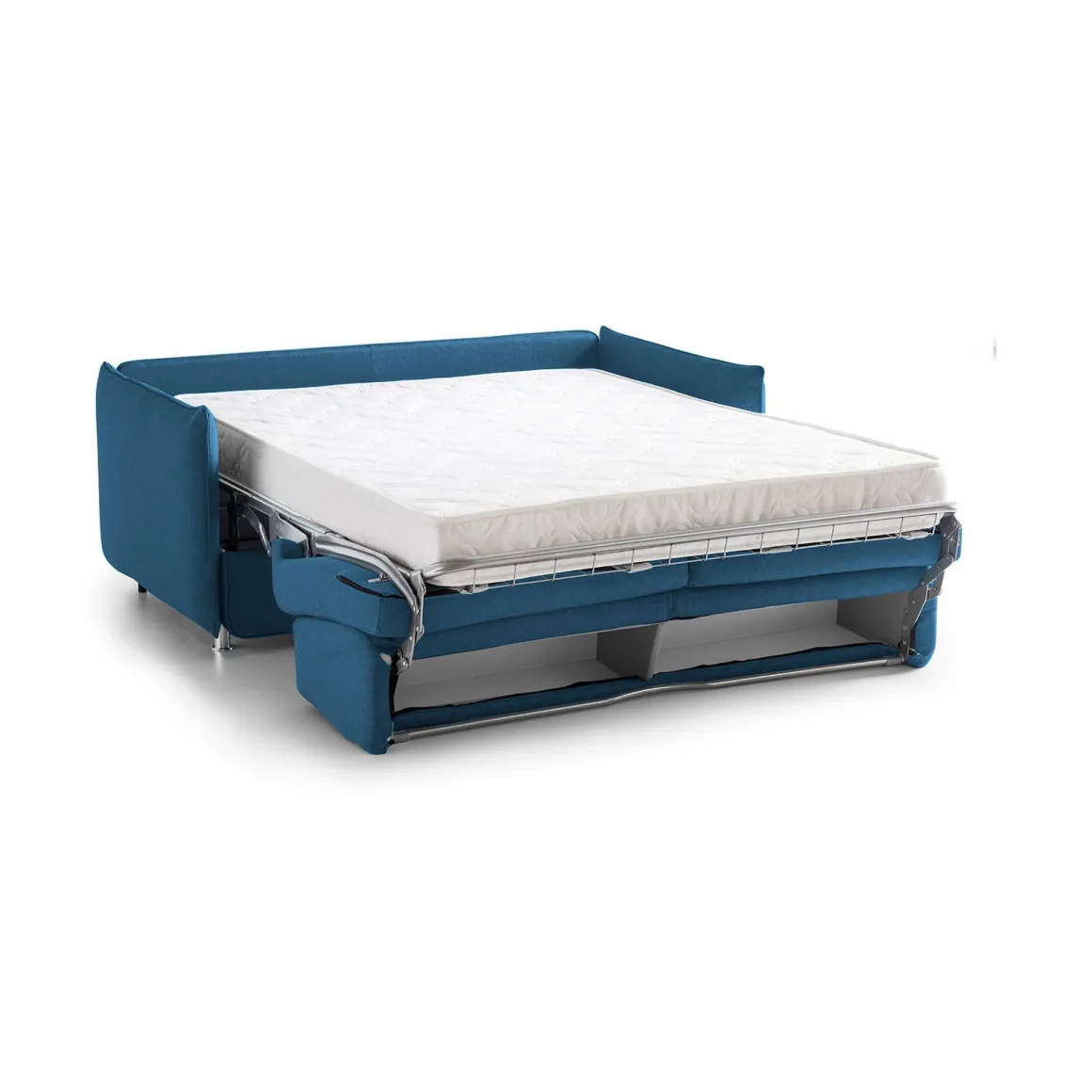 Divani Letto 2 Posti|Divano Contenitore Letto > Dmora Divano Letto 2 Posti Sfoderabile Contenitore 160x95 cm, di Apertura a Ribalta Made in Italy - Verceia Blu