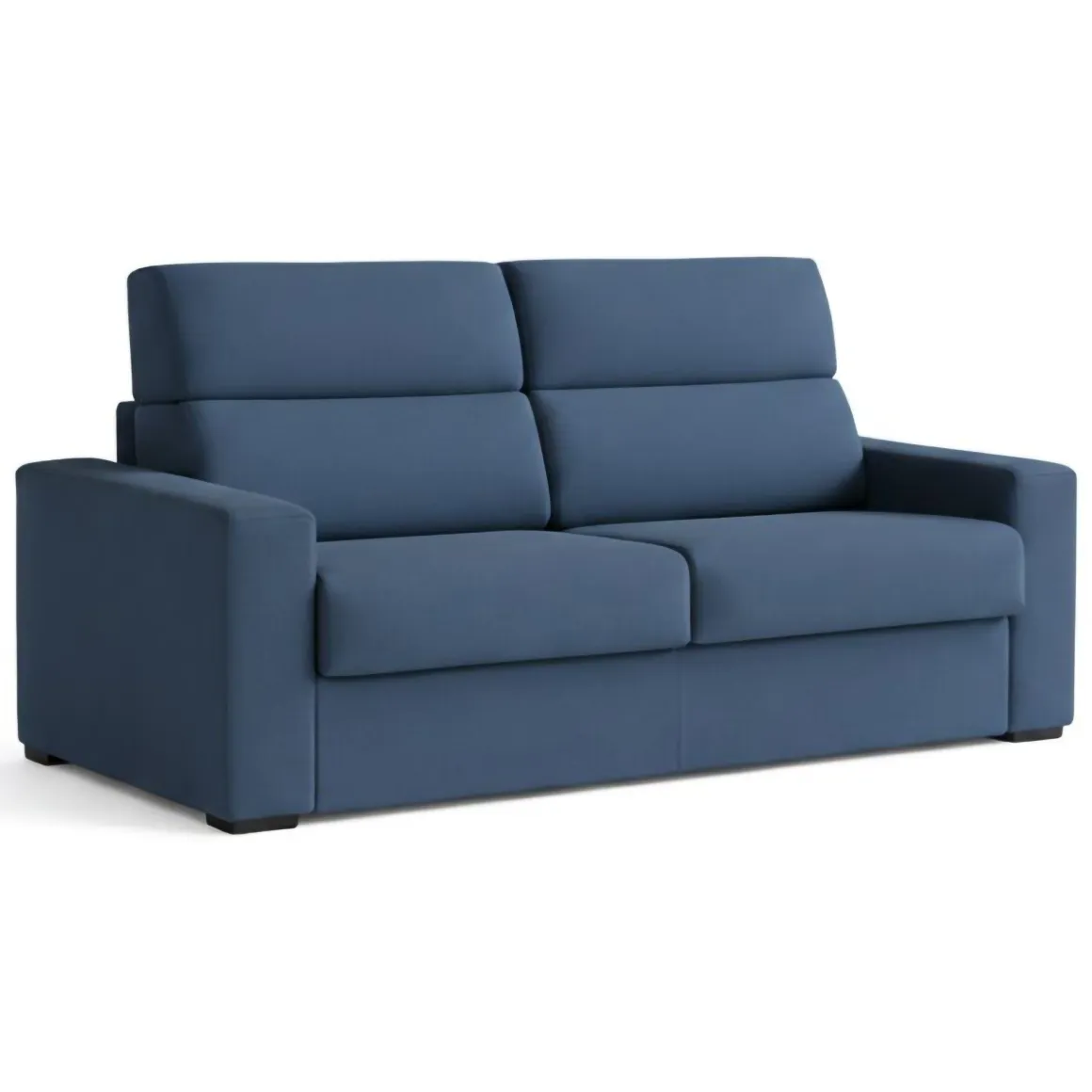 Divano Letto 2 Posti blu Sfoderabile Contenitore 200x95 cm, di Apertura a Ribalta Made in Italy - Ecate