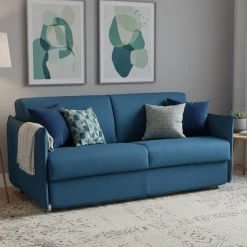 Divani Letto 3 Posti|Divano Contenitore Letto > Dmora Divano Letto 3 Posti Sfoderabile Contenitore 220x95 cm, Lavabile Made in Italy - Marcon Blu