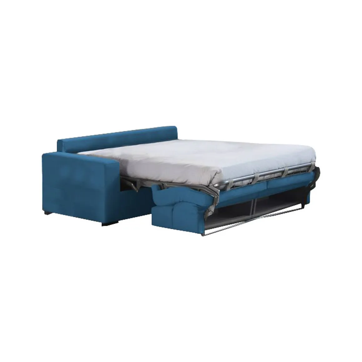 Divano Letto 3 Posti blu Sfoderabile Contenitore 220x95 cm, Lavabile Made in Italy - Quindici