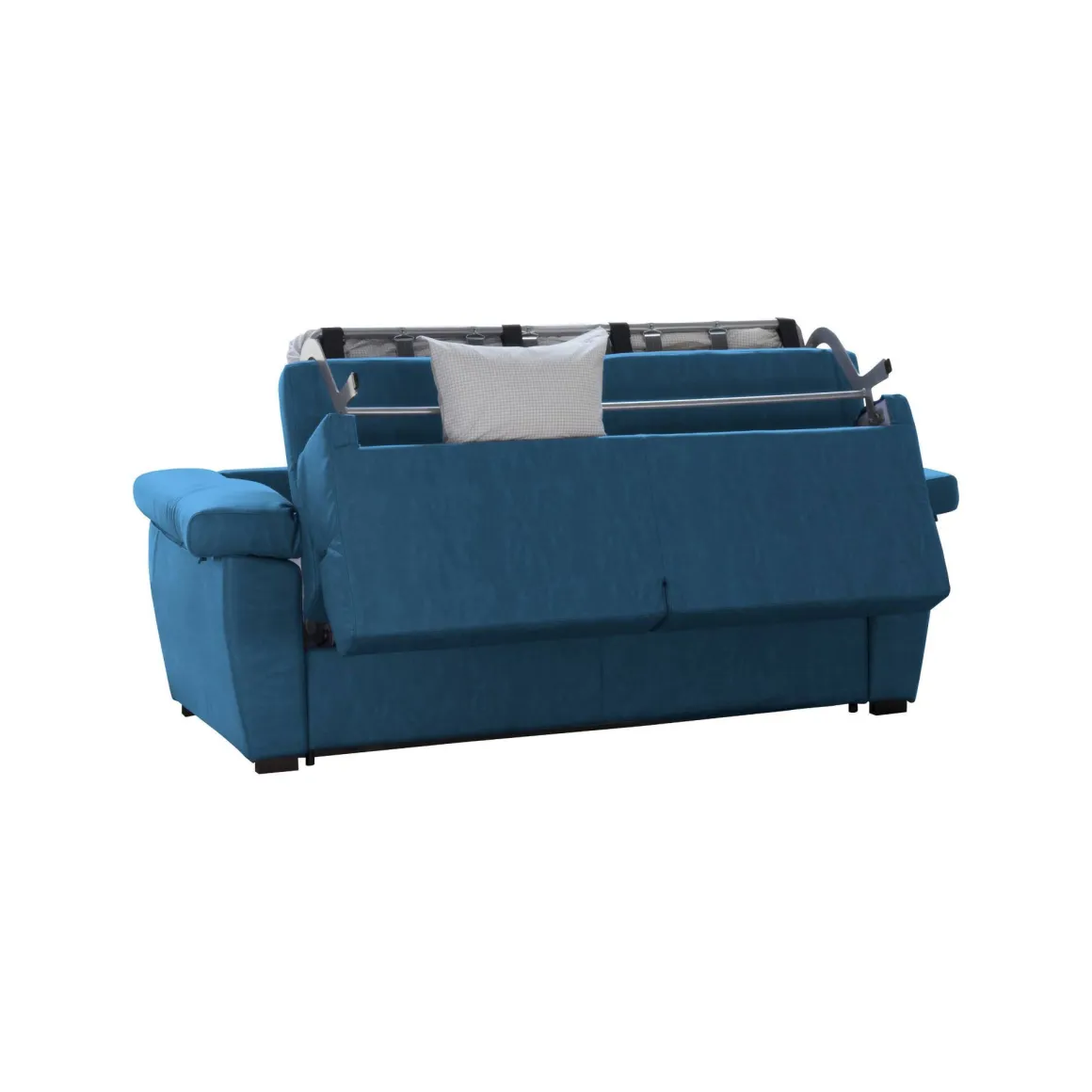 Divani Letto 3 Posti|Divani Letto > Dmora Divano Letto 3 Posti Sfoderabile Lavabile 205x86 cm, Idrorepellente Letto Estraibile Materasso Incluso Rete a Doghe Made in Italy - Avellana Blu