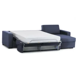 Divano letto 4 posti blu 280x95cm - Aika