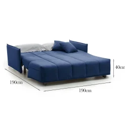 Divani Letto 3 Posti|Salotto > Dmora Divano letto 3 posti 190x90cm - Ardis Blu