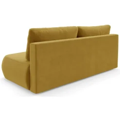 Divani Letto 2 Posti|Divano Contenitore Letto > Dmora Divano Letto 2 Posti Contenitore Cuscini Sfoderabili 210x106 cm, Reclinabile - Brugnato Giallo