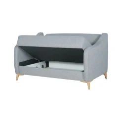 Divani Letto 2 Posti|Divano Contenitore Letto > Dmora Divano Letto 2 Posti Contenitore 142x90 cm, Lavabile - Propata Grigio Chiaro