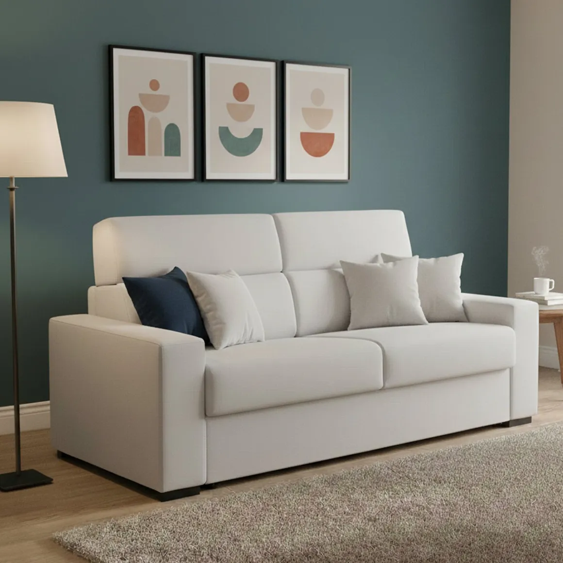 Divani Letto 2 Posti|Divano Contenitore Letto > Dmora Divano Letto 2 Posti Sfoderabile Contenitore 180x95 cm, di Apertura a Ribalta Made in Italy - None Grigio Chiaro