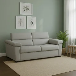 Divani Letto 2 Posti|Divano Contenitore Letto > Dmora Divano Letto 2 Posti Sfoderabile Contenitore 185x95 cm, di Apertura a Ribalta Made in Italy - Tenna Grigio Chiaro