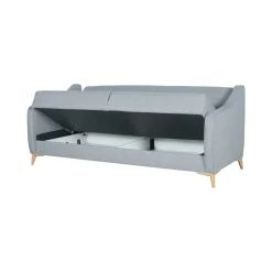 Divani Letto 3 Posti|Divano Contenitore Letto > Dmora Divano Letto 3 Posti Contenitore di Apertura Click-clack 203x90 cm, Lavabile - Propata Grigio Chiaro