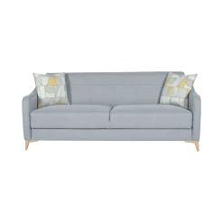 Divani Letto 3 Posti|Divano Contenitore Letto > Dmora Divano Letto 3 Posti Contenitore di Apertura Click-clack 203x90 cm, Lavabile - Propata Grigio Chiaro