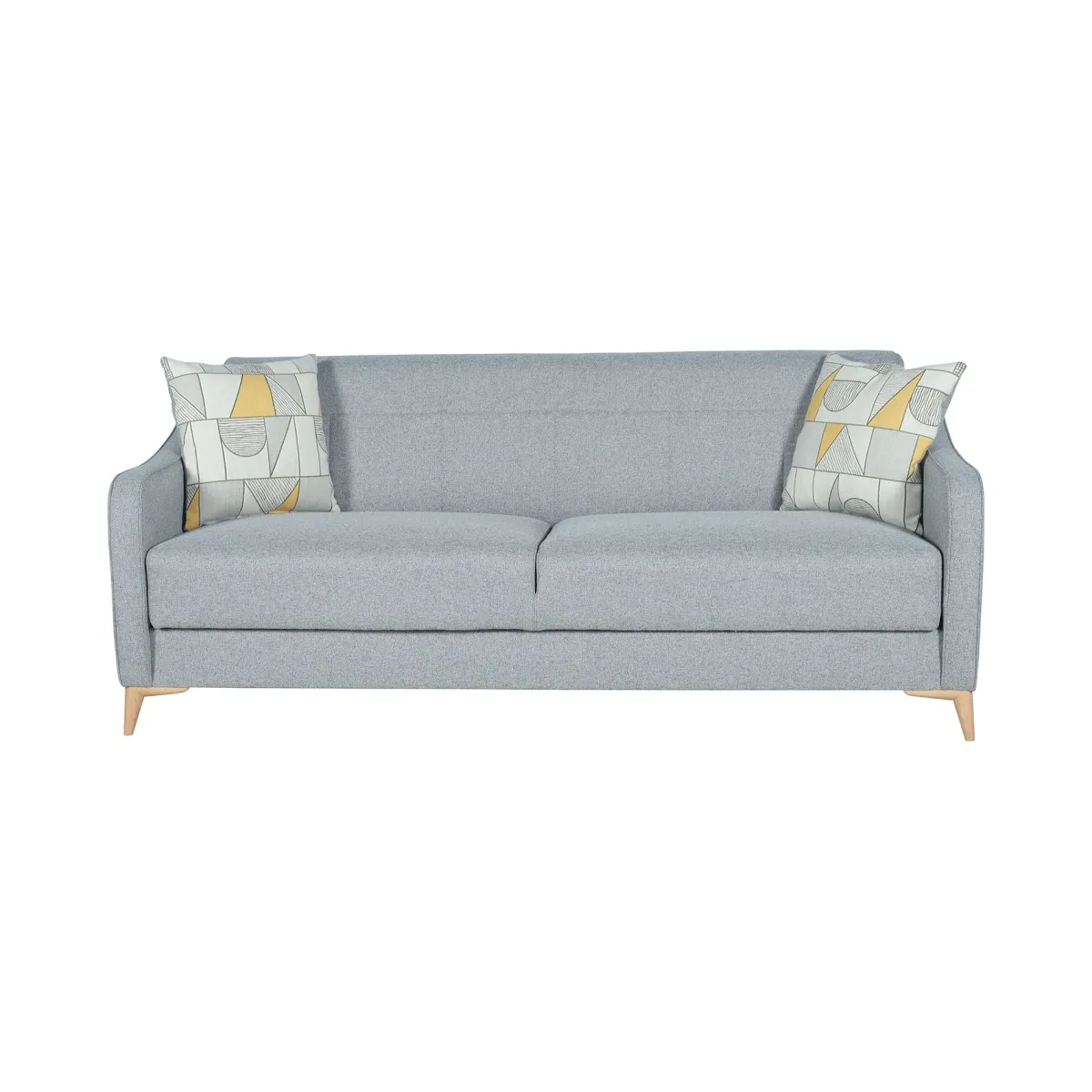 Divani Letto 3 Posti|Divano Contenitore Letto > Dmora Divano Letto 3 Posti Contenitore di Apertura Click-clack 203x90 cm, Lavabile - Propata Grigio Chiaro