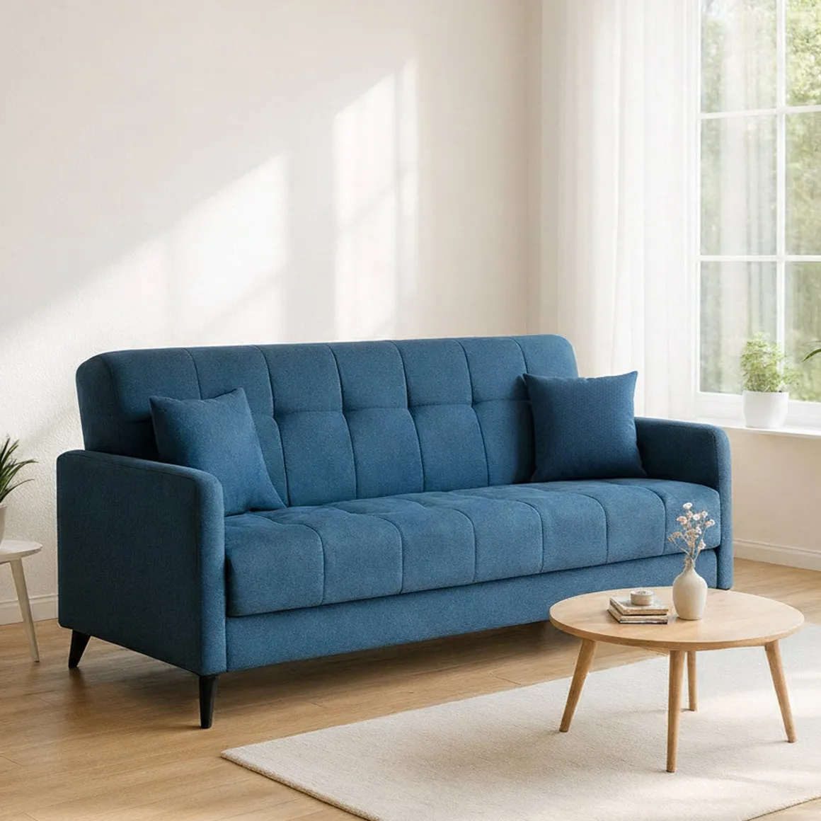 Divani Letto 3 Posti|Divano Contenitore Letto > Dmora Divano Letto 3 Posti Contenitore di Apertura Click-clack 225x83 cm, Lavabile - Ribera Grigio Chiaro
