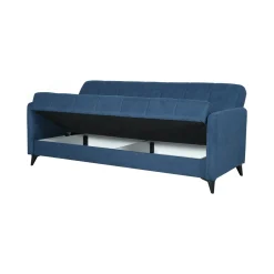 Divani Letto 3 Posti|Divano Contenitore Letto > Dmora Divano Letto 3 Posti Contenitore di Apertura Click-clack 225x83 cm, Lavabile - Ribera Grigio Chiaro