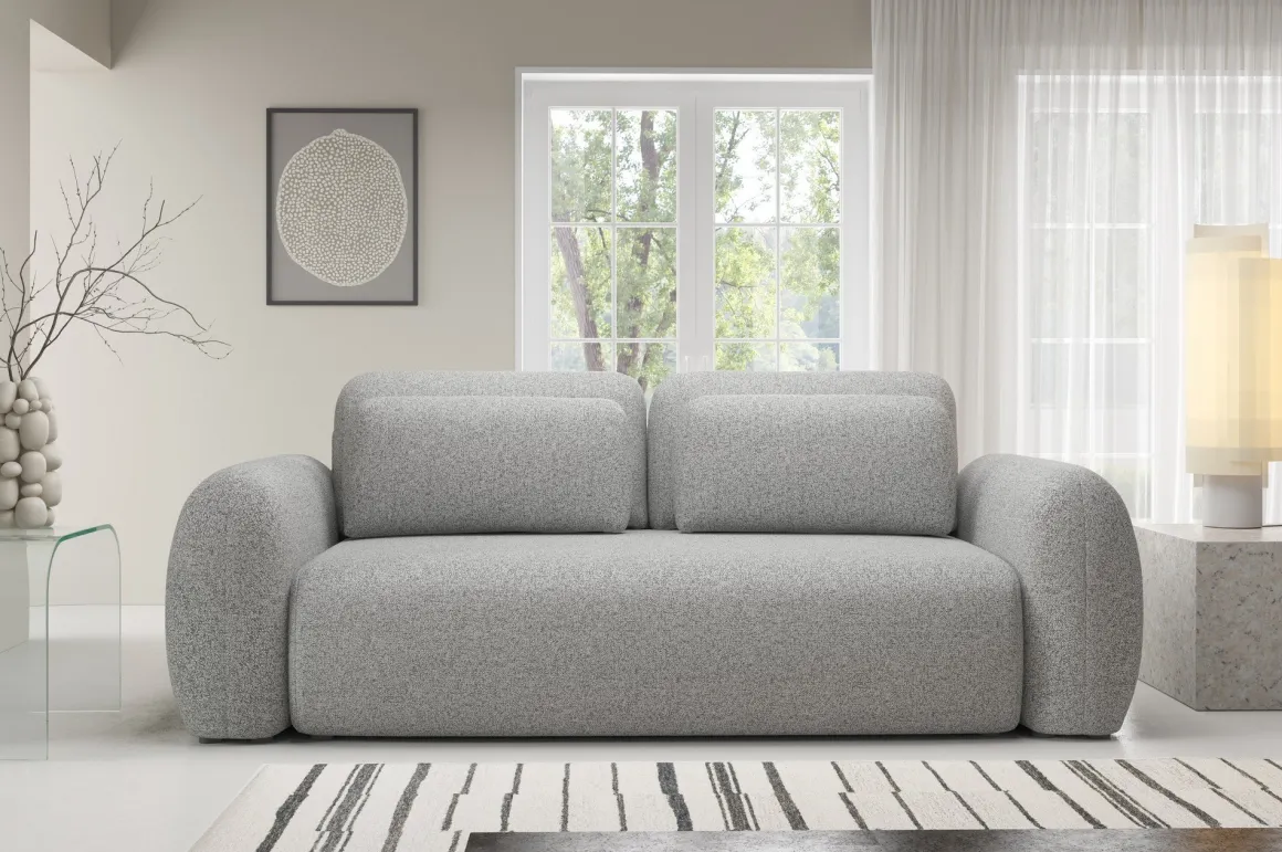 Divani Letto 3 Posti|Divano Contenitore Letto > Dmora Divano Letto 3 Posti Sfoderabile Contenitore 200x95 cm, Lavabile Made in Italy - Cecina Grigio Chiaro