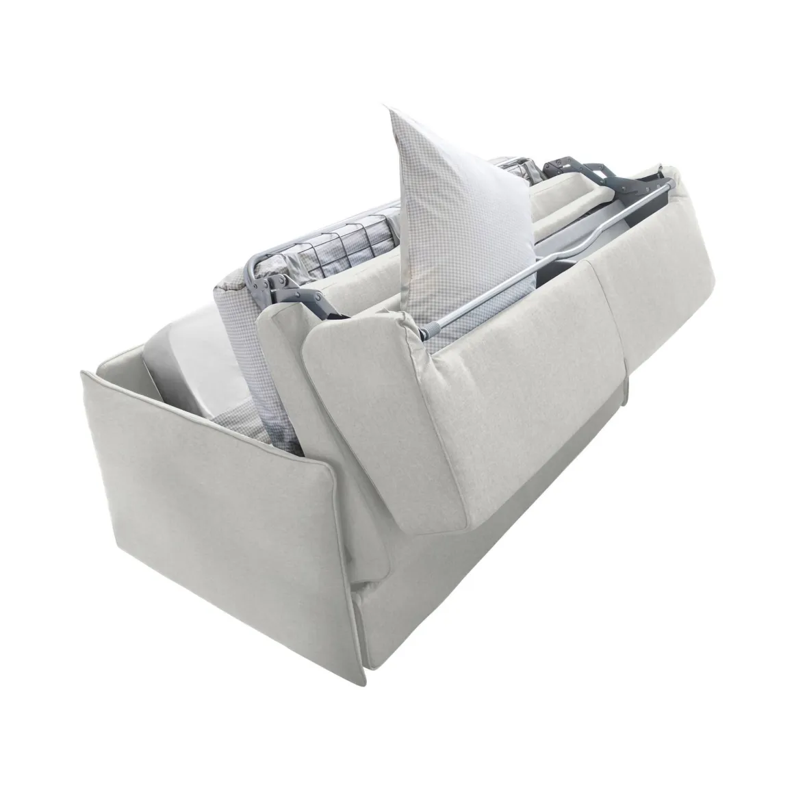 Divani Letto 3 Posti|Divano Contenitore Letto > Dmora Divano Letto 3 Posti Sfoderabile Contenitore 220x95 cm, Lavabile Made in Italy - Marcon Grigio Chiaro