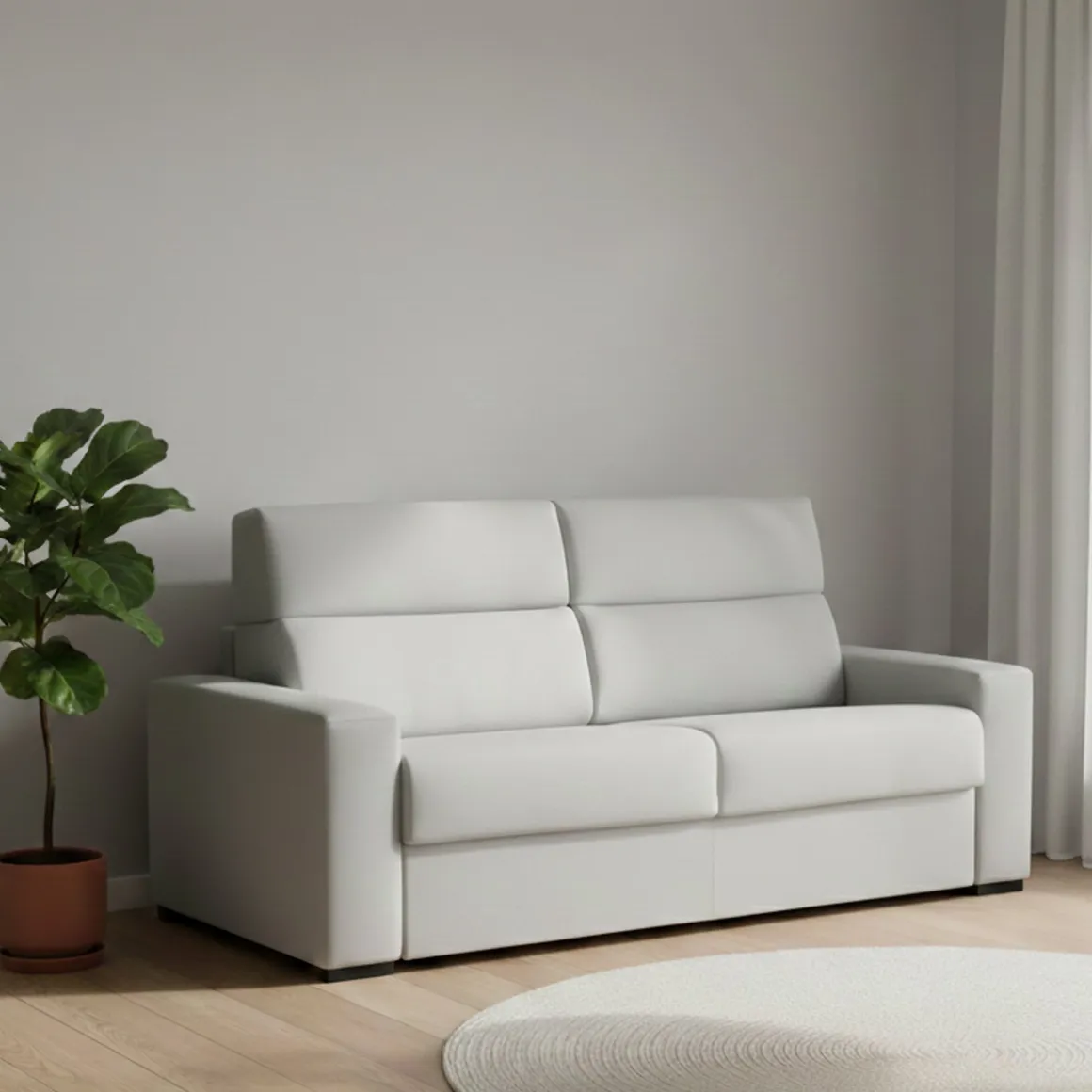 Divani Letto 3 Posti|Divano Contenitore Letto > Dmora Divano Letto 3 Posti Sfoderabile Contenitore 225x95 cm, Lavabile Made in Italy - Benedetto Grigio Chiaro