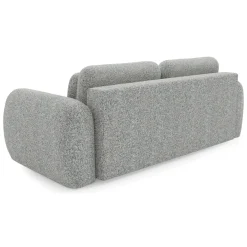 Divano Letto 3 Posti Grigio Contenitore di Apertura a Libro 266x121 cm, Reclinabile - Sessame