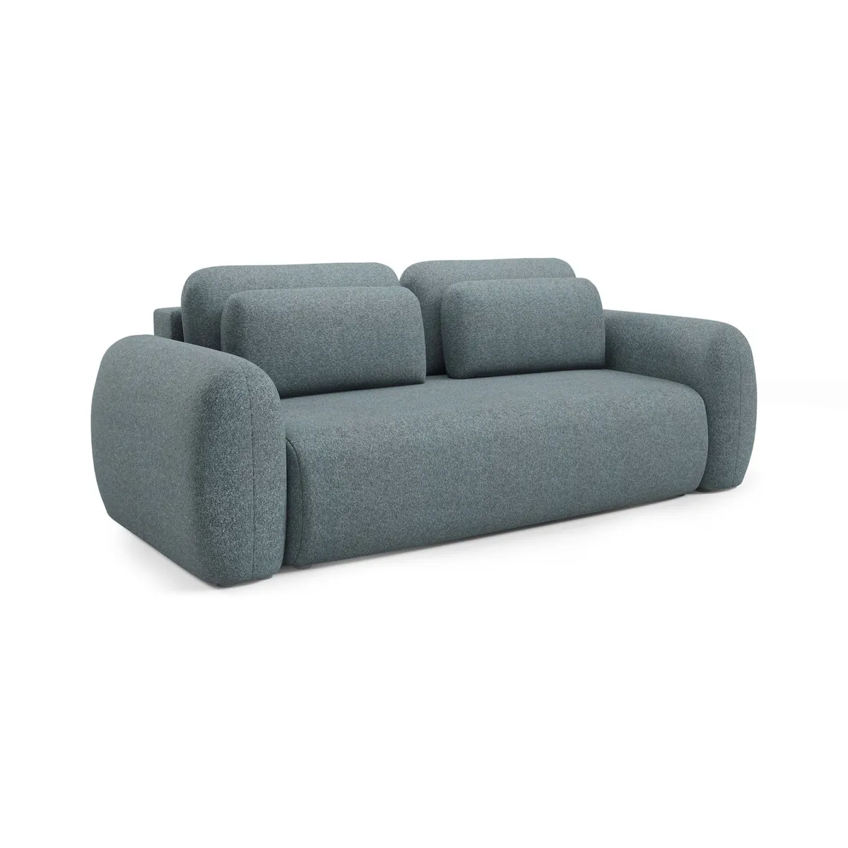 Divani Letto 3 Posti|Divano Contenitore Letto > Dmora Divano Letto 3 Posti Contenitore di Apertura a Libro 266x121 cm, Reclinabile - Sessame Grigio Scuro