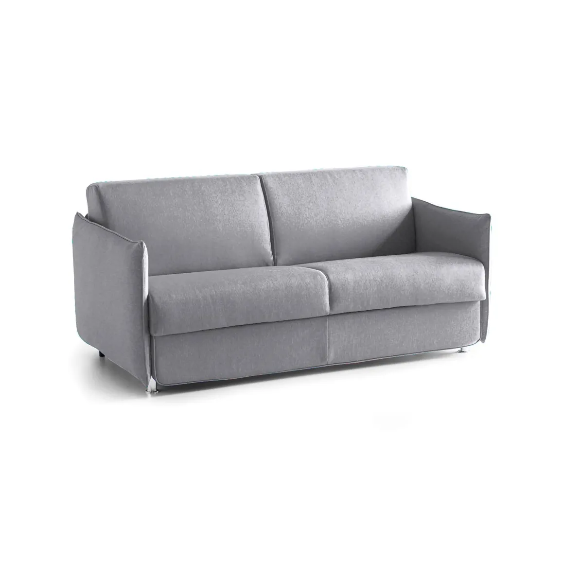 Divani Letto 2 Posti|Divano Contenitore Letto > Dmora Divano Letto 2 Posti Sfoderabile Contenitore 160x95 cm, di Apertura a Ribalta Made in Italy - Verceia Grigio