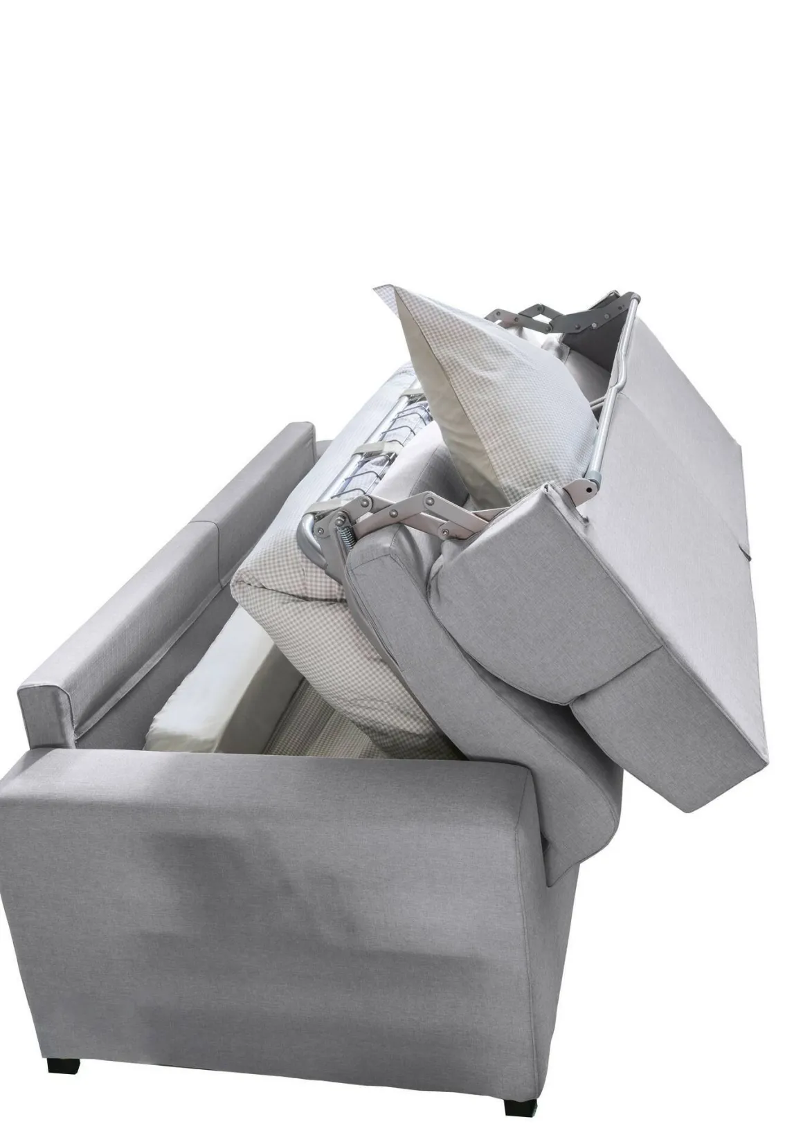 Divani Letto 2 Posti|Divano Contenitore Letto > Dmora Divano Letto 2 Posti Sfoderabile Contenitore 200x95 cm, di Apertura a Ribalta Made in Italy - Sonico Grigio