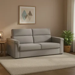 Divani Letto 2 Posti|Divano Contenitore Letto > Dmora Divano Letto 2 Posti Sfoderabile Contenitore 205x95 cm, di Apertura a Ribalta Made in Italy - Brusasco Grigio