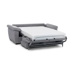 Divano Letto 2 Posti Grigio Sfoderabile Contenitore 205x95 cm, di Apertura a Ribalta Made in Italy - Contrada