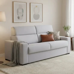 Divani Letto 3 Posti|Divano Contenitore Letto > Dmora Divano Letto 3 Posti Sfoderabile Contenitore 220x95 cm, Lavabile Made in Italy - Quindici Grigio