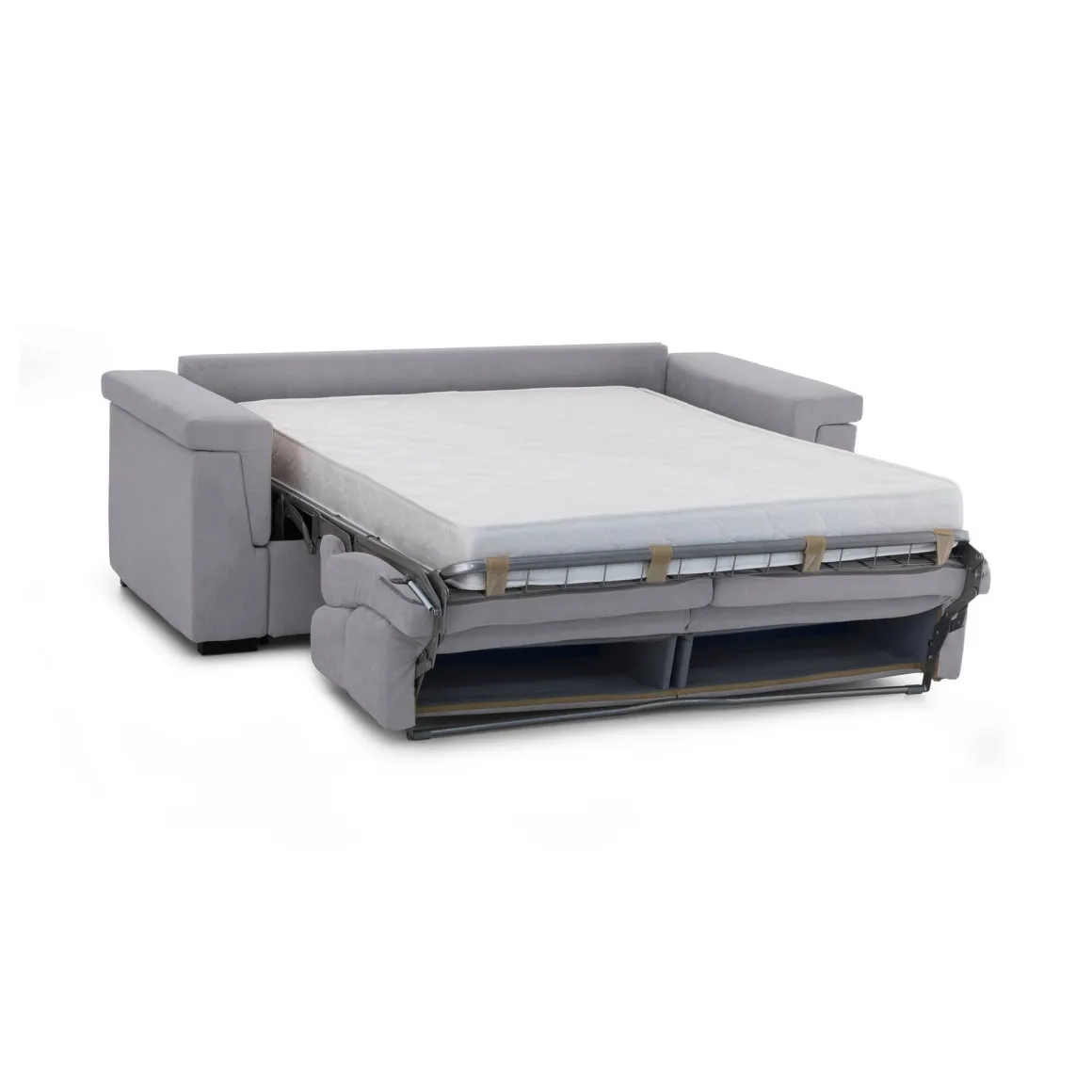 Divani Letto 3 Posti|Divano Contenitore Letto > Dmora Divano Letto 3 Posti Sfoderabile Contenitore 225x95 cm, Lavabile Made in Italy - Nus Grigio
