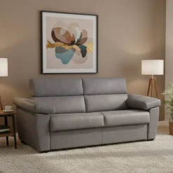 Divani Letto 3 Posti|Divano Contenitore Letto > Dmora Divano Letto 3 Posti Sfoderabile Contenitore 225x95 cm, Lavabile Made in Italy - Trino Grigio