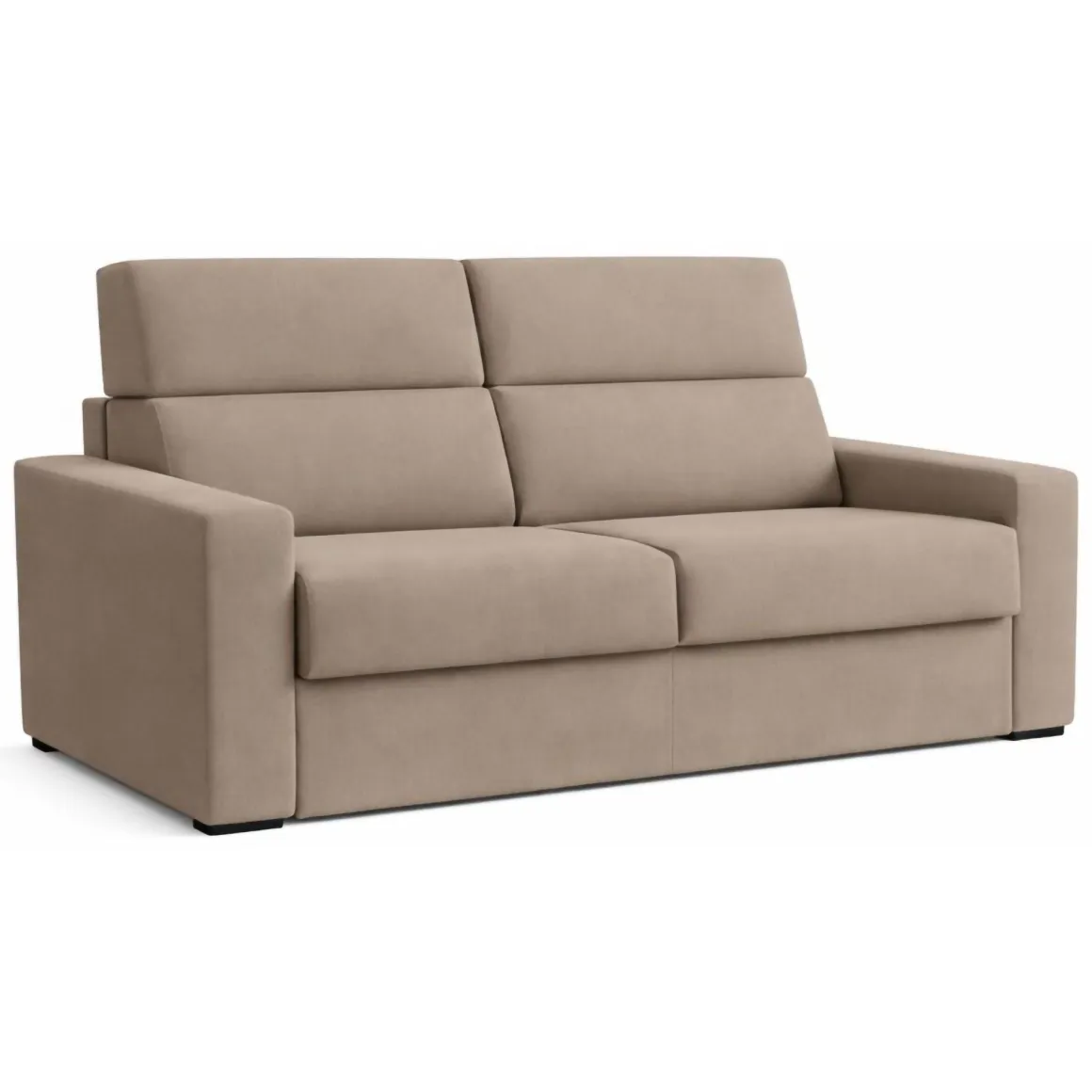 Divano Letto 2 Posti Grigio Tortora Sfoderabile Contenitore 180x95 cm, di Apertura a Ribalta Made in Italy - None