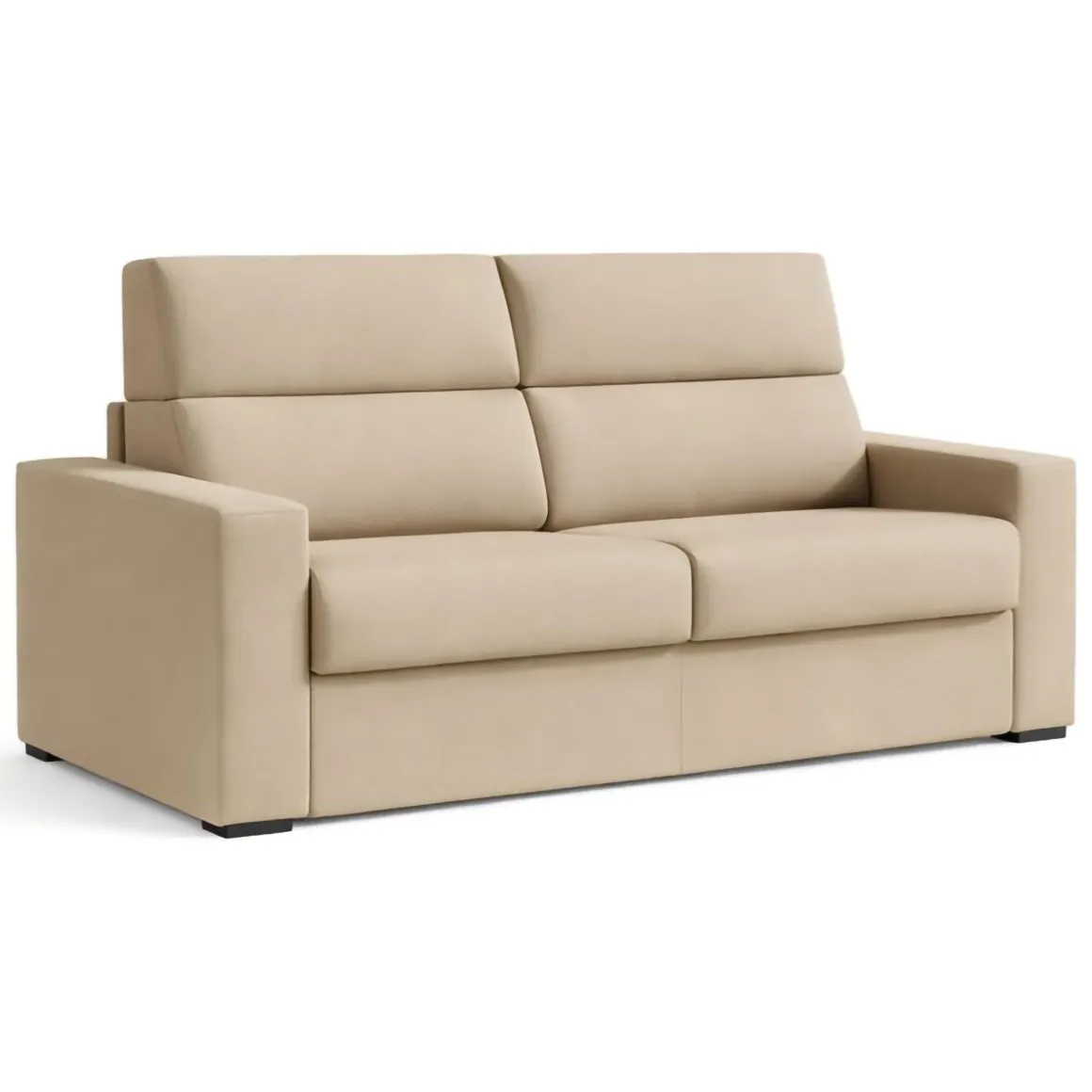 Divano Letto 2 Posti Grigio Tortora Sfoderabile Contenitore 200x95 cm, di Apertura a Ribalta Made in Italy - Ecate