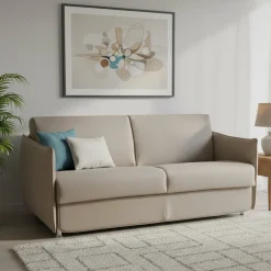Divani Letto 3 Posti|Divano Contenitore Letto > Dmora Divano Letto 3 Posti Sfoderabile Contenitore 200x95 cm, Lavabile Made in Italy - Cecina Grigio Tortora