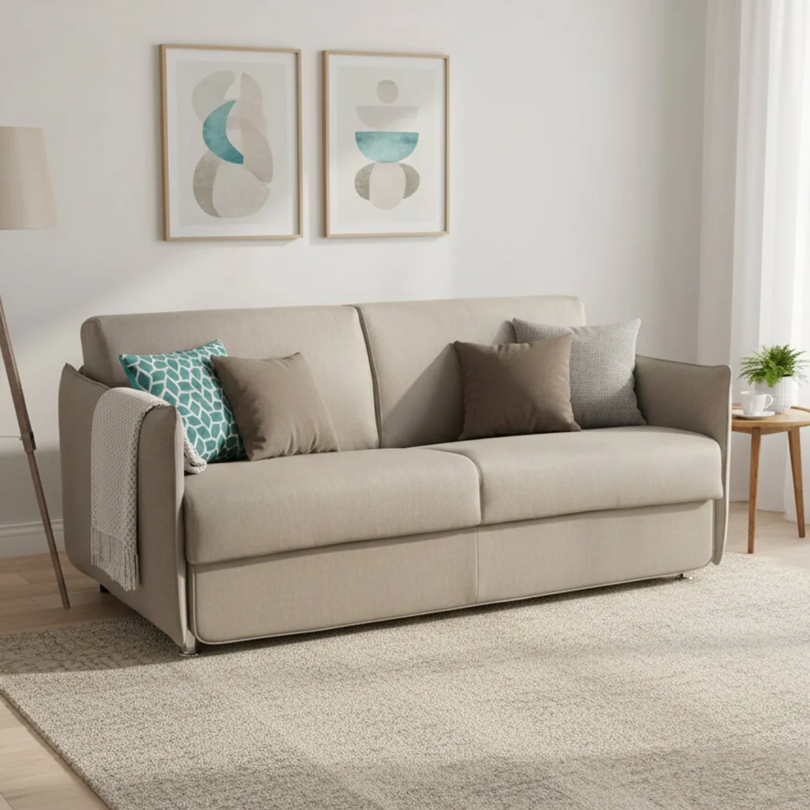 Divani Letto 3 Posti|Divano Contenitore Letto > Dmora Divano Letto 3 Posti Sfoderabile Contenitore 220x95 cm, Lavabile Made in Italy - Marcon Grigio Tortora