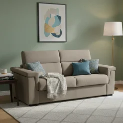 Divani Letto 3 Posti|Divano Contenitore Letto > Dmora Divano Letto 3 Posti Sfoderabile Contenitore 225x95 cm, Lavabile Made in Italy - Pacecos Grigio Tortora