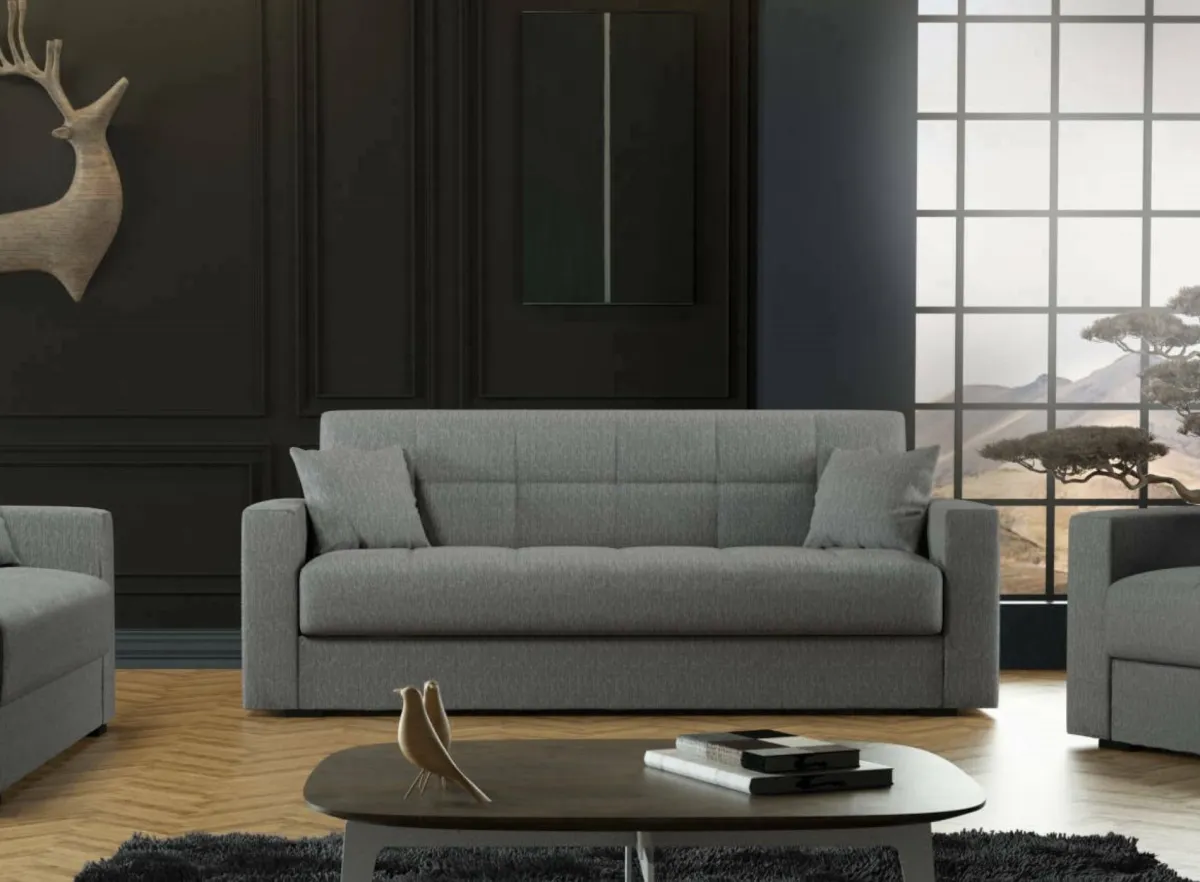 Divani Letto 3 Posti|Salotto > Dmora Divano letto 3 posti 212x80cm - Ambrogino Grigio