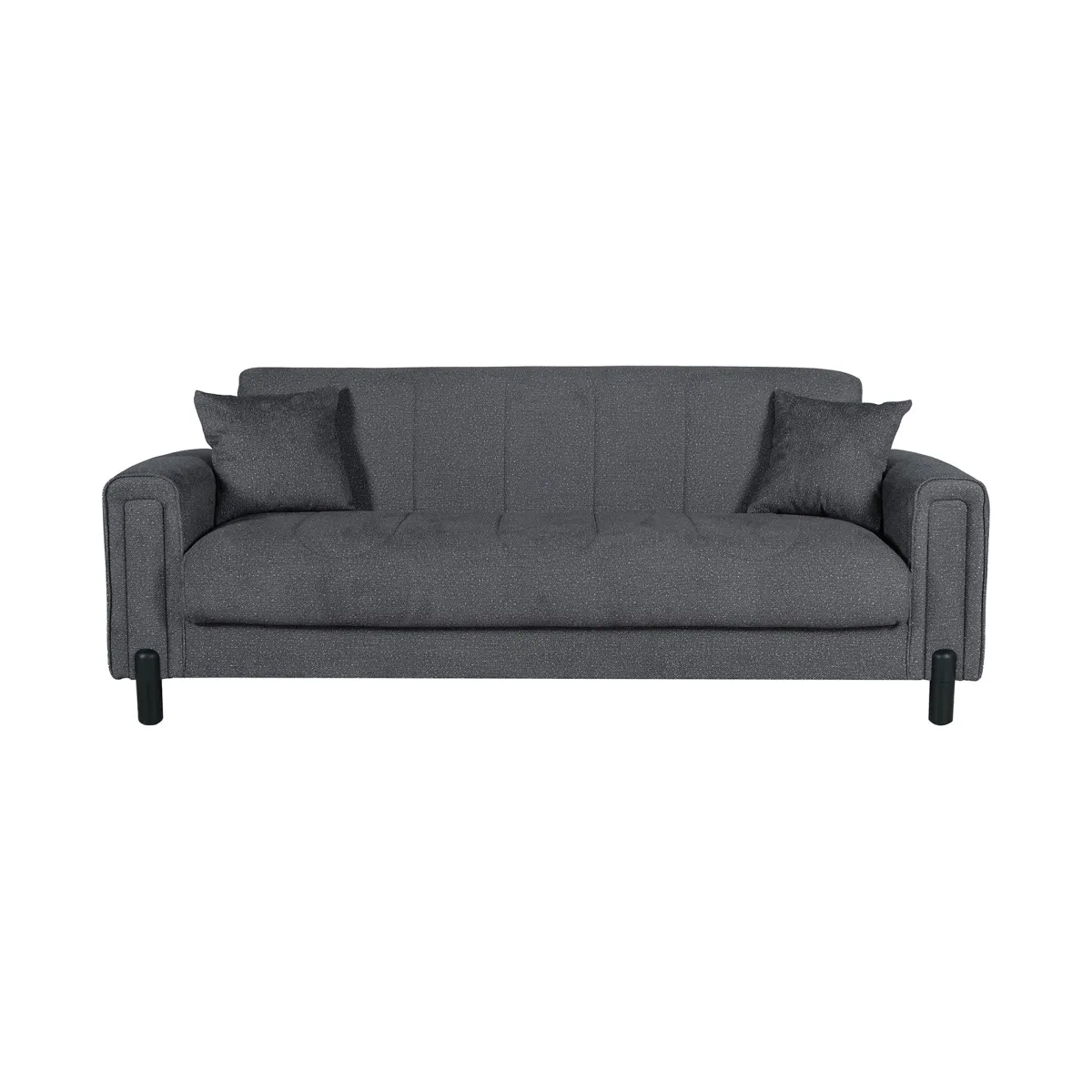Divani Letto 3 Posti|Divano Contenitore Letto > Dmora Divano Letto 3 Posti Contenitore 226x86 cm, Lavabile - Papozze Nero Antracite