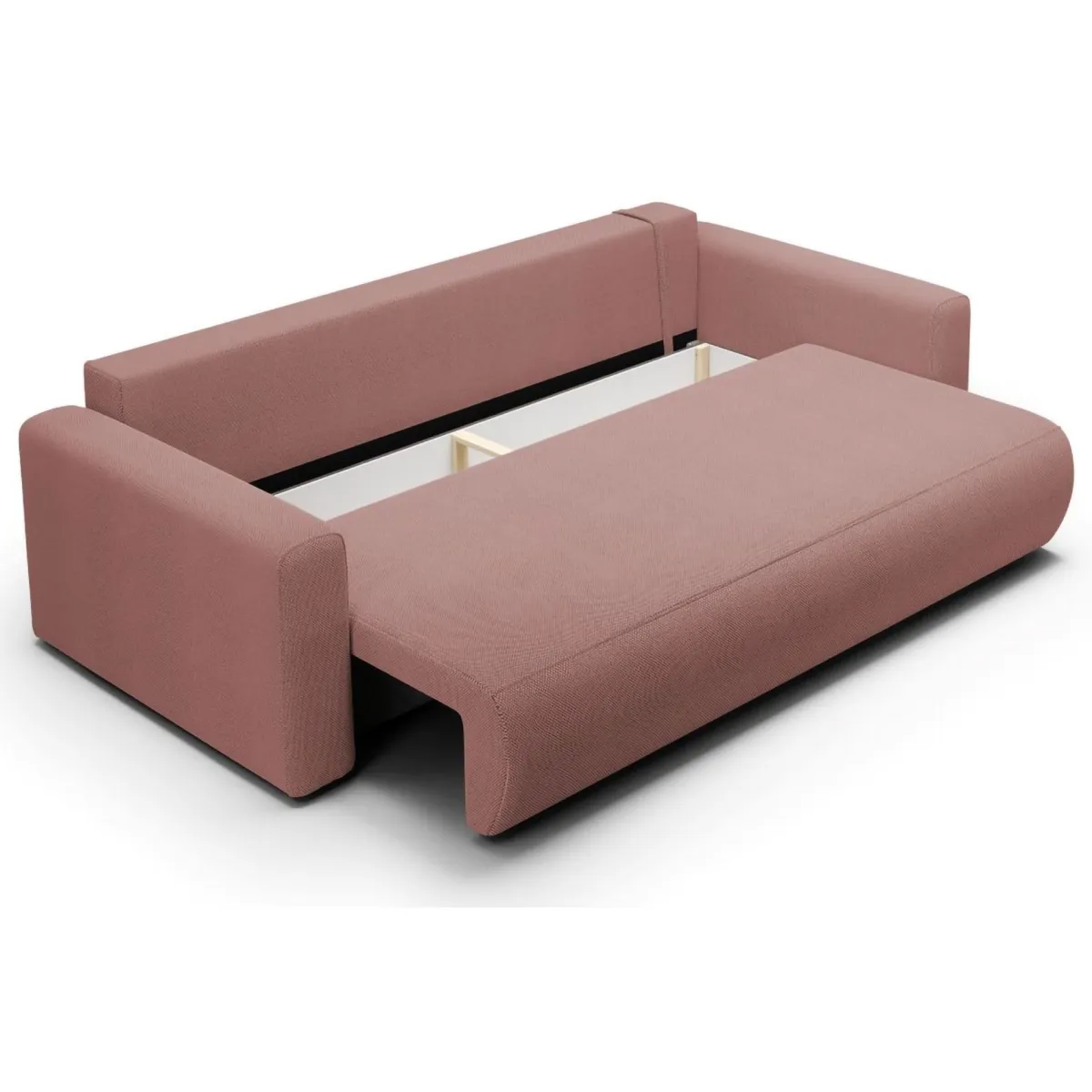 Divani Letto 2 Posti|Divano Contenitore Letto > Dmora Divano Letto 2 Posti Contenitore di Apertura a Libro 240x105 cm, Reclinabile - Erbezzo Rosa