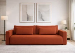 Divani Letto 2 Posti|Divano Contenitore Letto > Dmora Divano Letto 2 Posti Contenitore di Apertura a Libro 240x105 cm, Reclinabile - Erbezzo Rosso