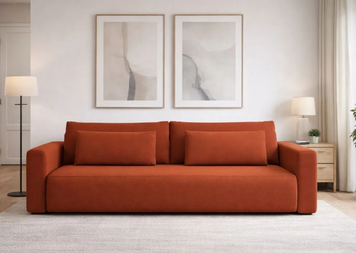 Divani Letto 2 Posti|Divano Contenitore Letto > Dmora Divano Letto 2 Posti Contenitore di Apertura a Libro 240x105 cm, Reclinabile - Erbezzo Rosso