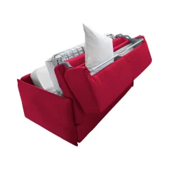 Divani Letto 2 Posti|Divano Contenitore Letto > Dmora Divano Letto 2 Posti Sfoderabile Contenitore 160x95 cm, di Apertura a Ribalta Made in Italy - Follina Rosso