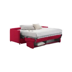 Divani Letto 2 Posti|Divano Contenitore Letto > Dmora Divano Letto 2 Posti Sfoderabile Contenitore 180x95 cm, di Apertura a Ribalta Made in Italy - Trovo Rosso