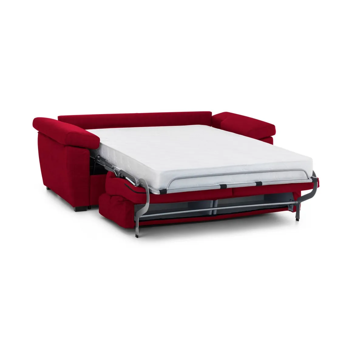 Divani Letto 2 Posti|Divano Contenitore Letto > Dmora Divano Letto 2 Posti Sfoderabile Contenitore 205x95 cm, di Apertura a Ribalta Made in Italy - Biscossi Rosso