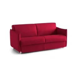 Divani Letto 3 Posti|Divano Contenitore Letto > Dmora Divano Letto 3 Posti Sfoderabile Contenitore 200x95 cm, Lavabile Made in Italy - Gravere Rosso