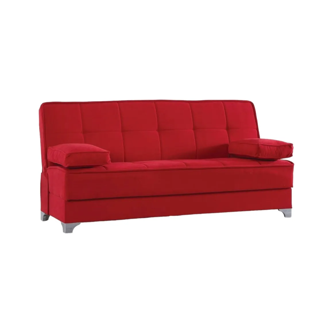 Divani Letto Con Penisola|Salotto > Dmora Divano letto 3 posti 227x150cm - Armadillo Rosso