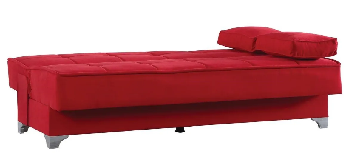 Divani Letto Con Penisola|Salotto > Dmora Divano letto 3 posti 227x150cm - Armadillo Rosso