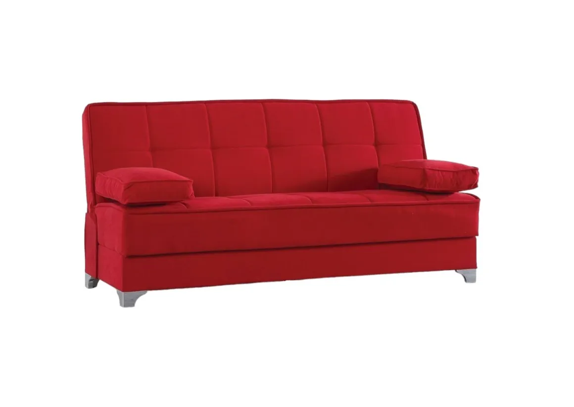 Divani Letto Con Penisola|Salotto > Dmora Divano letto 3 posti 227x150cm - Armadillo Rosso